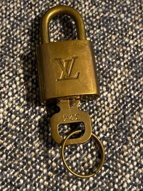 #324 Louis Vuitton Paris made in France Brass Padlock & Key